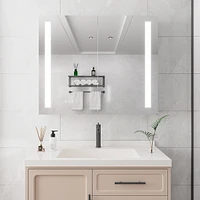 Streamdale Furniture 36 X 30 Inch Medicine Cabinet With Led Vanity Mirror, Anti-Fog, Dimmable, Recessed Or Surface