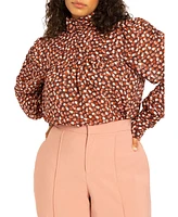 Eloquii Plus Size Romantic Puff Sleeve Blouse