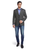 Duchamp London Men's Charcoal Solid Stretch Sport Coat