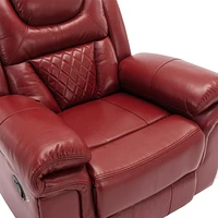 Streamdale Furniture Home Theater Seating Manual Recliner Chair With Led Light Strip For Living Room, Bedroom, Wind Red