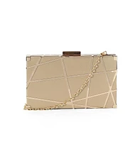 Haute Sauce Women's Zig-Zag Metallic Clutch Bag