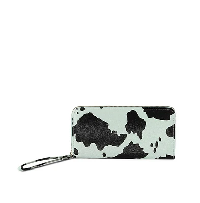 Haute Sauce Women's Light Green & White Color Print Wallet