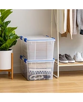 Iris Usa 44 Qt Storage Box with Gasket Seal Lid, 2 Pack - Bpa-Free, Made in Usa