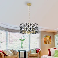 Streamdale Furniture Modern Crystal Chandelier For Living-Room Round Cristal Lamp Luxury Home Decor Light Fixture