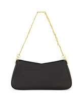 Nappa Leather Gold Strap Shoulder Bag