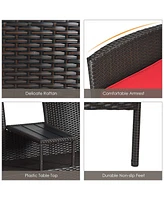 Sugift Patented Modern Patio Set with Built-in Coffee Table and Cushions