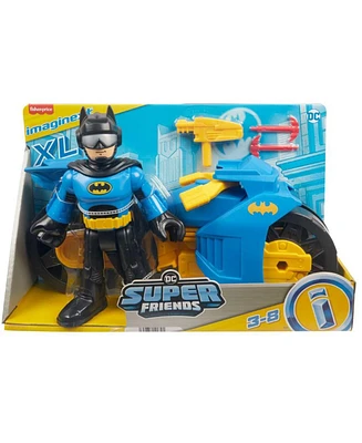 Fisher Price Imaginext Xl Dc Super Friends Batcycle And Batman Figure Set