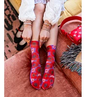 Sock Candy Women's Watercolor Poppy Printed Sock