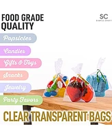 Zulay Kitchen 3 x Inches Clear Cellophane Candy Bags With Ties