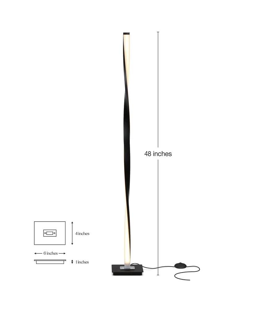 Brightech Helix 48" Dimmable Led Column Floor Lamp