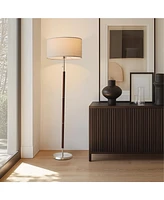 Brightech Carter 65" Led Classic Floor Lamp with Walnut Wood Finish