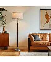 Brightech Carter 65" Led Classic Floor Lamp with Walnut Wood Finish