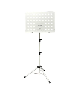 5 Core Sheet Music Stand White • Sturdy Portable Height Adjustable Music Note Holder Tripod Stands - Mus Wh