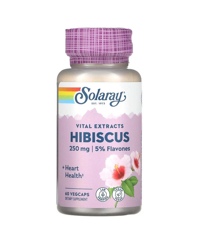 Solaray Hibiscus Vital Extract 250 mg - 60 Vegcaps - Assorted Pre