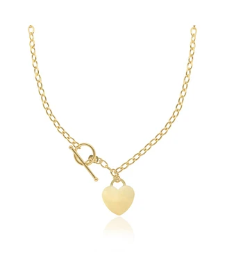 The Lovery Gold Heart Toggle Necklace 14K Gold