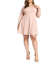 Eloquii Plus Square Neck Mini Dress