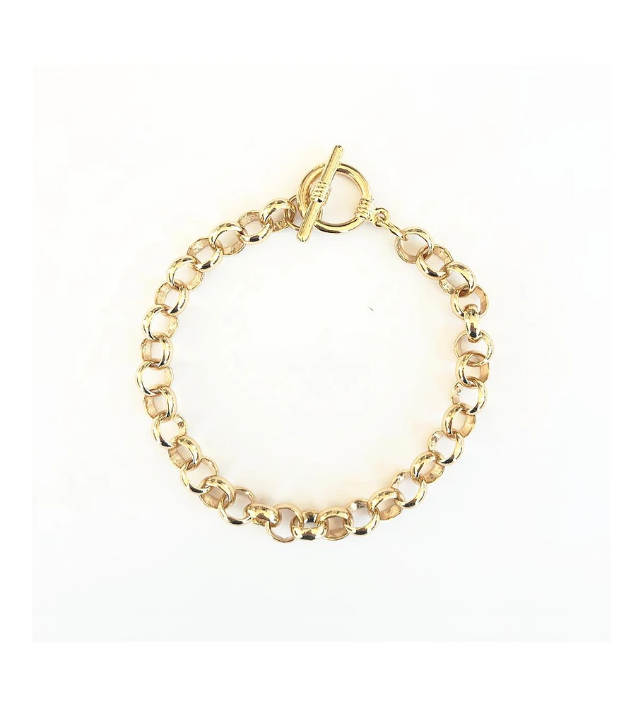 sanctuaire Round Chain Link Bracelet Gold