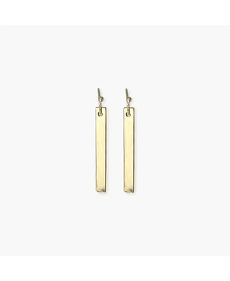 sanctuaire Sanctuary Project by Thin Bar Drop Earrings Gold