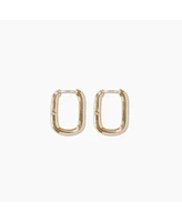 sanctuaire Link Bar Hoop Earrings Gold