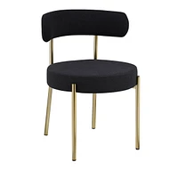 Set of 2 Mid-Century Modern Boucle Dining Chairs
