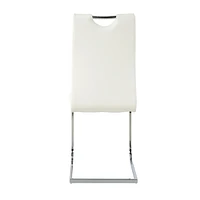 Set of 4 Modern Faux Leather Dining Chairs
