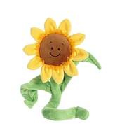 Aurora Large Posez Sunflower Spring Vibrant Plush Toy Yellow 15"