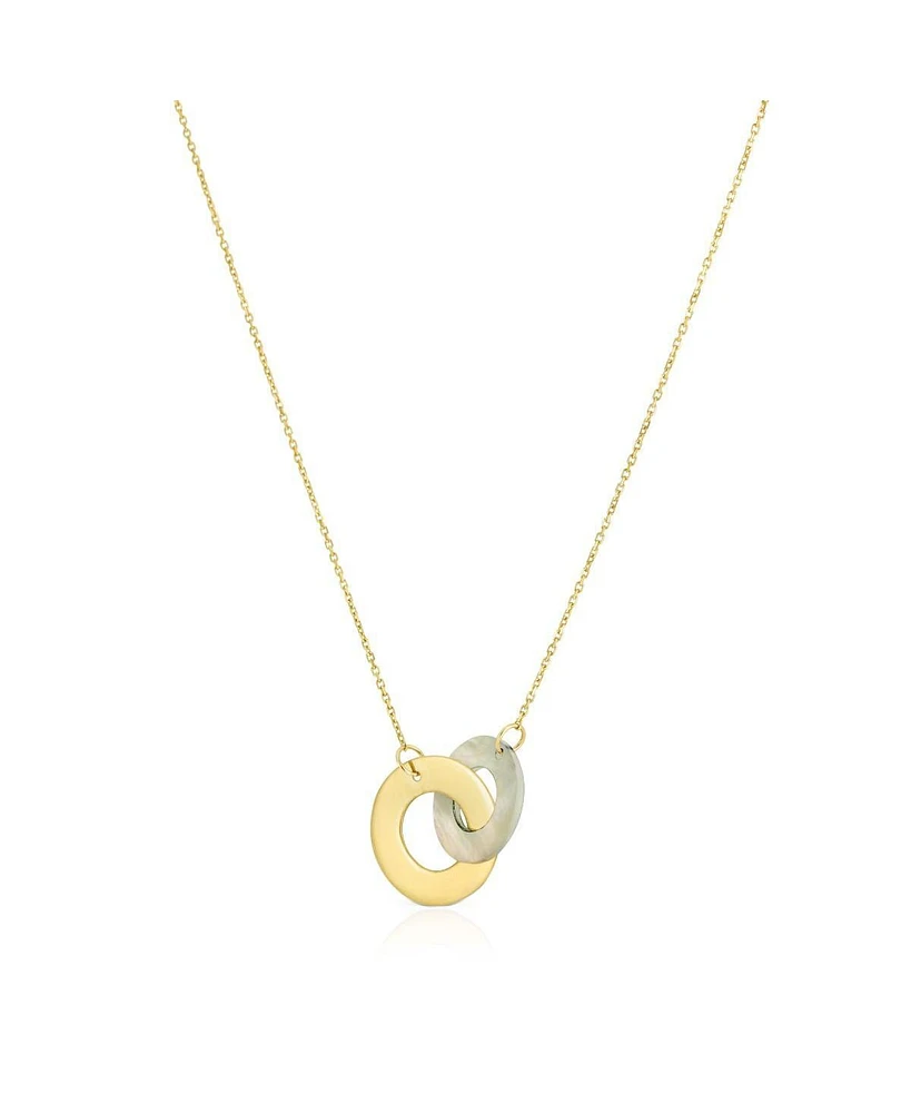 The Lovery Mother of Pearl and Gold Infinity Necklace 14K Gold