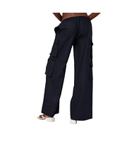 Edikted Women's Bristol Linen Look Cargo Pants