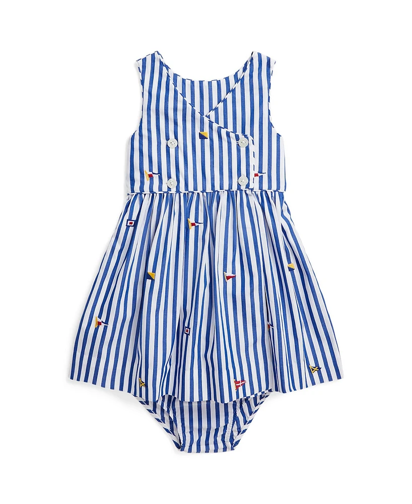 Polo Ralph Lauren Baby Sailing Flag Cotton Dress Bloomer