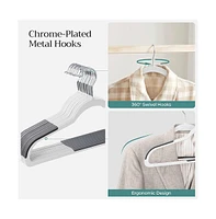 Slickblue Clothes Hangers, Pack of 50 Plastic Coat Non-Slip, Space-Saving, Swivel Hook