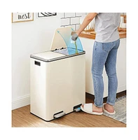 Slickblue 16 Gallon Dual Step Trash Can