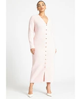 Eloquii Plus Heart Button Sweater Dress