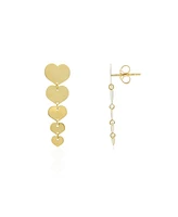 The Lovery Gold Graduating Heart Dangle Earrings 14K Gold