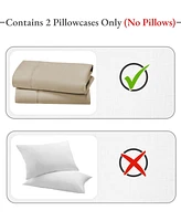 Pillowcase Set - 400 Thread Count, 100% Cotton Sateen, of 2 Pillow Covers, Breathable, Cooling