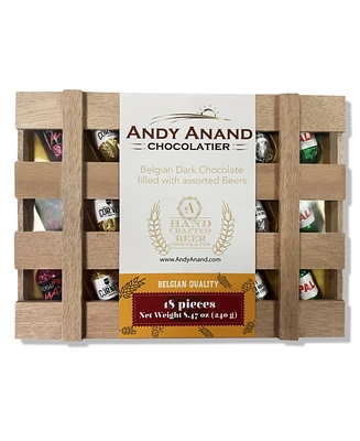 Andy Anand Chocolatier Andy Anand European Beer Flavored Dark Chocolate, Non alcoholic, Assortment Of Premium Selection, 18 Count