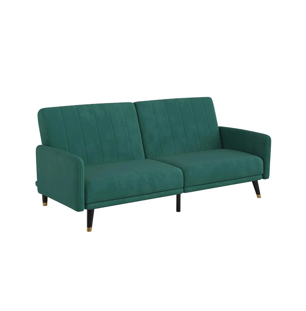 Merrick Lane Pavan Mid Century Modern Split-Back Sofa Futon With 3 Recline Positions