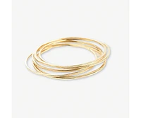 Ink + Alloy Katherine Rounded Bangles Brass