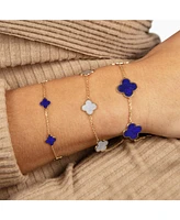 The Lovery Mini Lapis Clover Bracelet 14K Gold