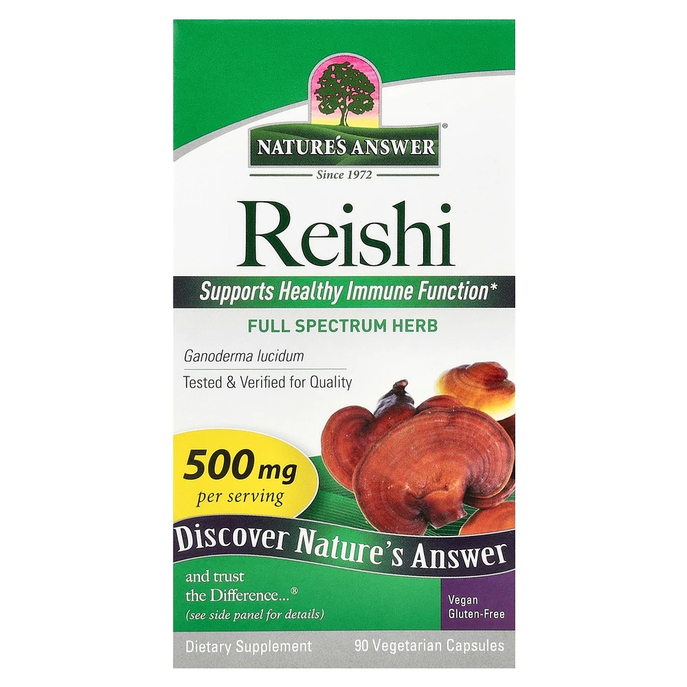 Nature's Answer Reishi 500 mg - 90 Vegetarian Capsules - Assorted Pre