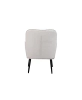 Simplie Fun Modern Mid Century Chair Velvet Sherpa Armchair For Living Room Bedroom Office Easy Assemble