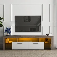 Streamdale Furniture 20 Minutes Quick Assembly Brown Simple Modern Tv Cabinet Floor Cabinet Floor Tv Wall Cabinet