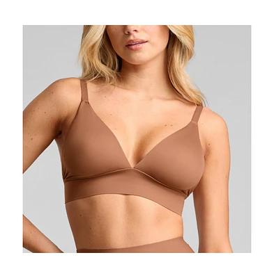 Siella Women's No-Show Triangle Bra with removable pads