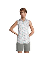 Lands' End Women's No Iron Supima Cotton Sleeveless Shirt