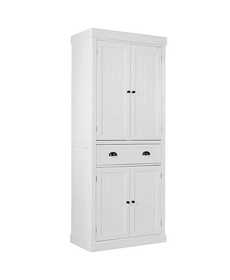 Sugift Traditional Freestanding Storage Cabinet with Adjustable Shelves and Drawer