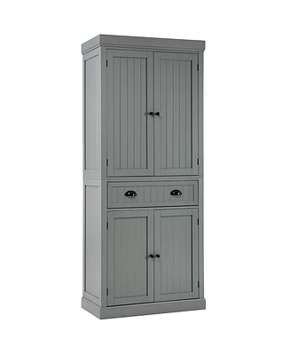 Sugift Traditional Freestanding Storage Cabinet with Adjustable Shelves and Drawer