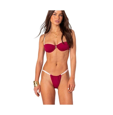 Women's Leanna Contrast Cupped Bikini Top