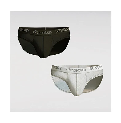 Rounderbum Men's Cyber Daily Package Brief 2Pack