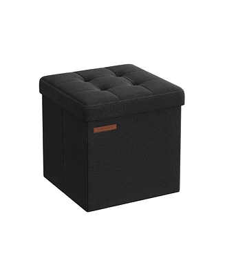 Slickblue 11.8 Inches Folding Storage Ottoman Bench, Chest, Foot Rest Stool