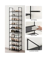 Slickblue Shoe Rack, 10 Tier Shelf, Storage Organizer, Space-saving