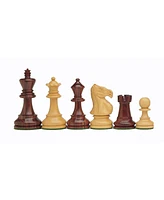 We Games Weighted English Staunton Chess Set, Walnut Sycamore Board 19.75 in., 3.5 in. King